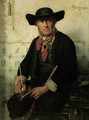 Portrait of a Drentse herder - Hendrik Valkenburg