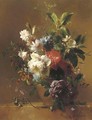An exuberant still life with flowers - Hendrik Reekers