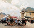 Market day, France - Henri Alphonse Barnoin