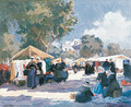 Market Day, Concarneau - Henri Alphonse Barnoin