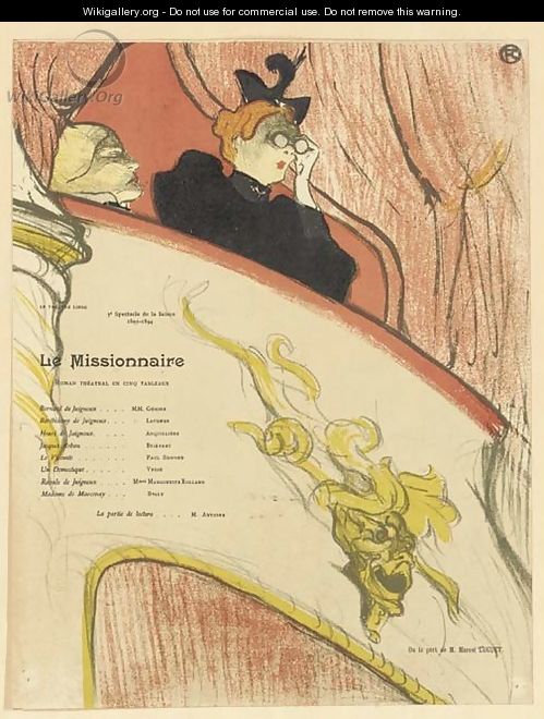 La Loge au Mascaron Dore - Henri De Toulouse-Lautrec