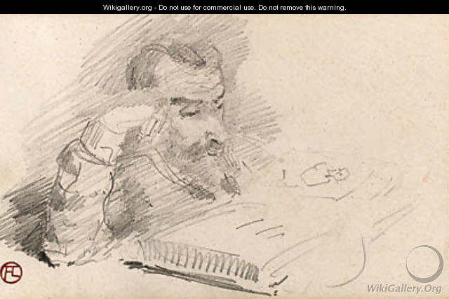 Homme lisant - Henri De Toulouse-Lautrec