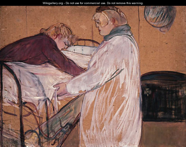Deux femmes faisant leur lit - Henri De Toulouse-Lautrec