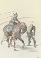 Au Cirque Travail de l'ours sur le panneau - Henri De Toulouse-Lautrec