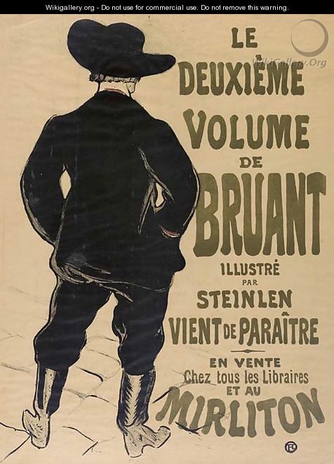 Aristide Bruant (Bruant au Mirliton) - Henri De Toulouse-Lautrec