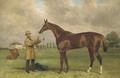 Prince Charlie, held by his jockey, John Osborne, before Bedford Lodge, Newmarket - Harry Hall