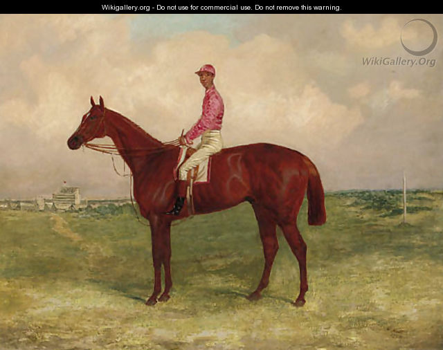 Hermit, a chestnut Racehorse, with John Daley up, at Epsom - Harry Hall