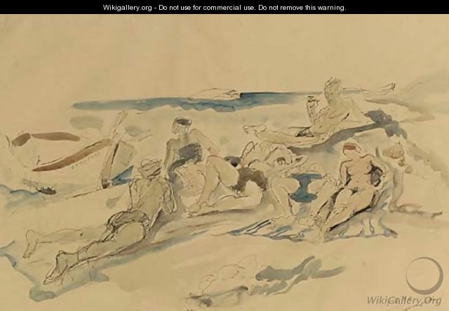 Sunbathers on the beach - Harry Bloomfield