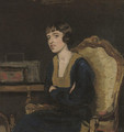 Portrait of the artist's sister, seated half-length, in a black dress - Harrington Mann