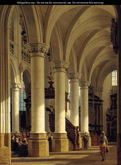 A church interior - Heinrich Hanson