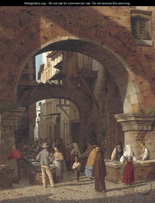 The fish market, Rome - Heinrich Hansen