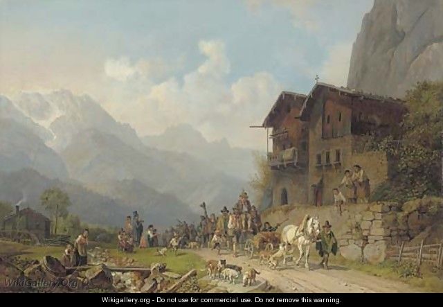 The Return from the Successful Bear Hunt - Heinrich Butrkel