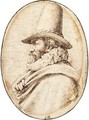 Self-portrait in a hat, in profile to the left, bust-length - Hendrick de Keyser