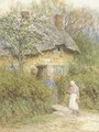 Women at a cottage gate - Helen Mary Elizabeth Allingham, R.W.S.