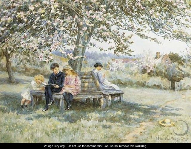 The apple tree seat - Helen Mary Elizabeth Allingham, R.W.S.