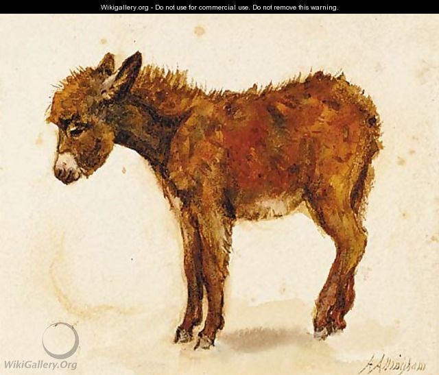 A study of a donkey recto and a study of a cornstook verso - Helen Mary Elizabeth Allingham, R.W.S.