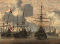 Dutch men-o-war anchored off the coast - Hendrik van Anthonissen