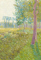 Peupliers au bord d'un champ - Gustave Loiseau