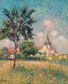 Le Village champs pres de l'eglise - Gustave Loiseau