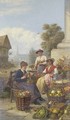 The flower and vegetable market - Henry Charles Bryant