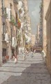 Neapolitan street scene - Gustavo Pisano