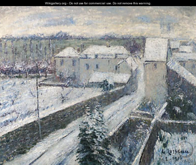 Vue de Triel sous la neige - Gustave Loiseau