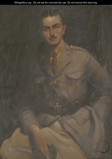 Portrait of Charles Chetwynd, seated three-quarter-length, in Officer