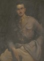 Portrait of Charles Chetwynd, seated three-quarter-length, in Officer's uniform - Hal Hurst