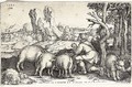 The Prodigal Son tending the Swine - Hans Sebald Beham