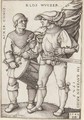 Standard-Bearer and Drummer - Hans Sebald Beham