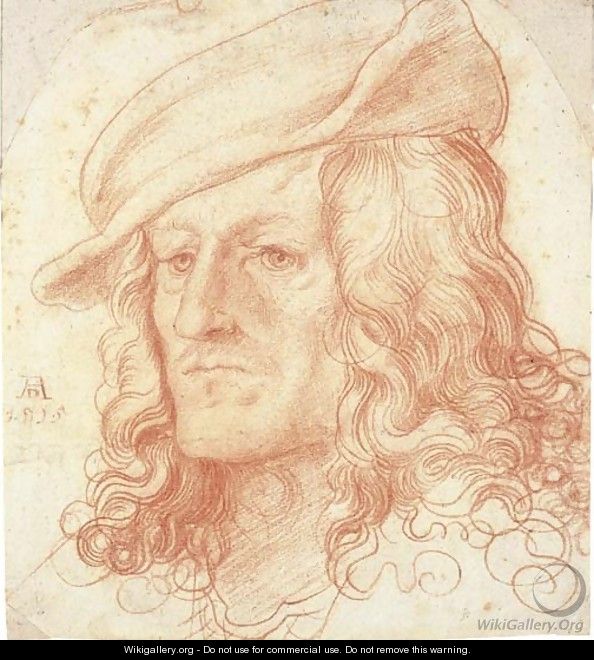 Portrait of a man, bust-length, wearing a hat - Hans Leonhard Schaufelein