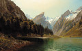 An Alpine lake landscape - Ludwig Hans Fischer