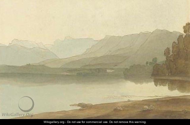 The head of Lake Windermere, Lake District - Francis Towne