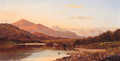 Cattle watering in a mountainous River Landscape - Francis Sydney Muschamp