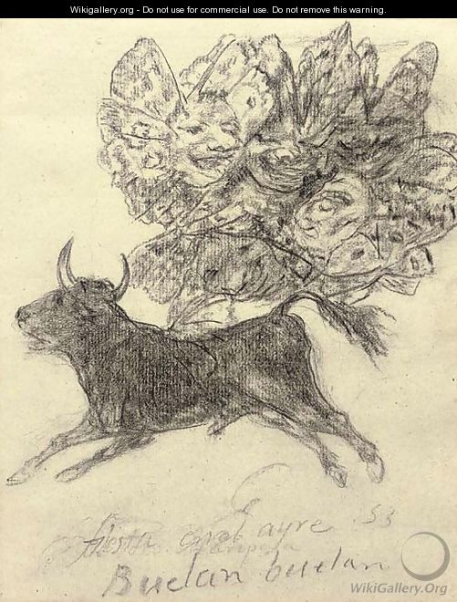 El toro mariposa (The Butterfly Bull) - Francisco De Goya y Lucientes