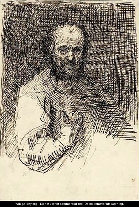 A bearded saint, bust-length - Francisco de, the Younger Herrera