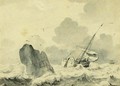 A sailing vessel in choppy seas - Francois Louis Thomas Francia