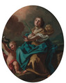 A female saint with a putto - Francesco de Mura