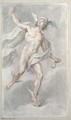 Mercury carrying his caduceus looking up to the left - Francesco Bartolozzi