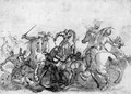 A cavalry skirmish - Francesco Allegrini