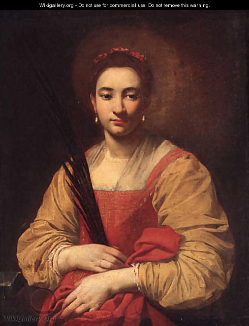 A female martyr saint Saint Catherine of Alexandria - Francesco Guarino