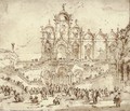 The Scuola di San Marco, Venice, with the temporary platform erected for the Benediction of Pope Pius VI on 19 May 1782 - Francesco Guardi