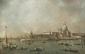 The Entrance to the Grand Canal, Venice, looking towards the Dogana and Santa Maria della Salute from the Riva del Grano, the Giudecca and the Redento - Francesco Guardi