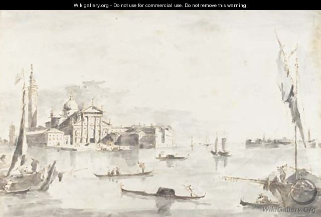 San Giorgio Maggiore, Venice, seen from the Bacino - Francesco Guardi