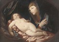 The Madonna and Child, in a feigned oval - Francesco Giovanni Gessi