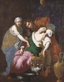 Rachel giving birth to Joseph - Francesco Furini