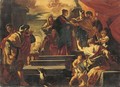The Marriage of the Virgin a bozzetto - Francesco Solimena