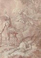 God confronting Cain after he slew Abel - Francesco Fontebasso