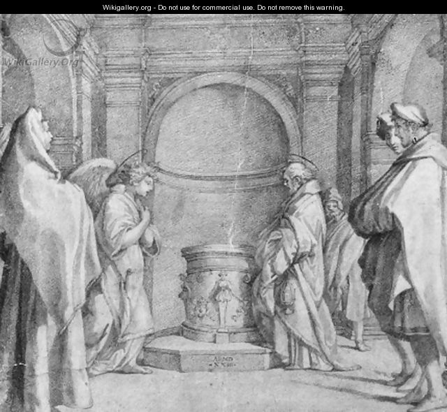The Annunciation to Zacharias, after Andrea del Sarto - Francesco Morandini da Poppi