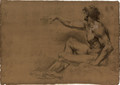 Seated Academic nude - Francesco Monti